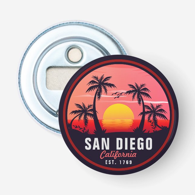 San Diego California Sunset Vacation Souvenirs 80- Flasköppnare (Framsidan)