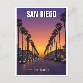 San Diego California Sunset Vykort