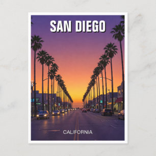 San Diego California Sunset Vykort