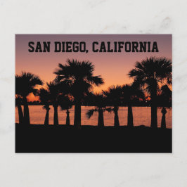 San Diego California Sunset Vykort