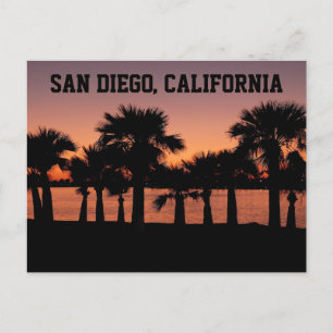 San Diego California Sunset Vykort