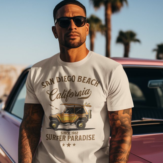 San Diego California Surfer Paradise T Shirt (Skapare uppladdad)