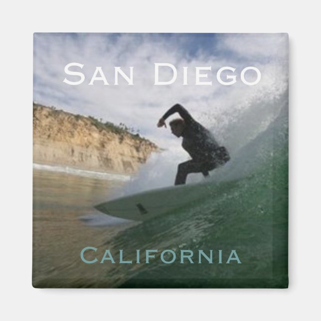 San Diego California Surfing Fridge Magnets Magnet (Framsidan)