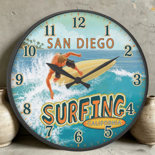 San Diego California Surfing  Stor Klocka (Skapare uppladdad)