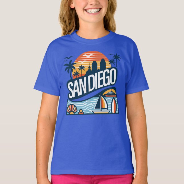 San Diego California T Shirt (Framsida)