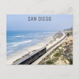 San Diego California Tåg Travel Photo Vykort