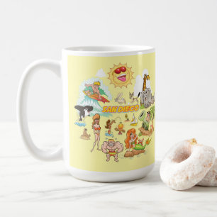 San Diego California Tecknad Kaffemugg