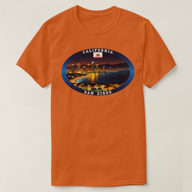 San Diego California Travel TShirt T Shirt (Design framsida)