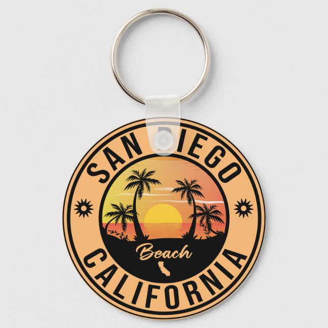 San Diego California Vacation Souvenirs Nyckelring (Framsida)