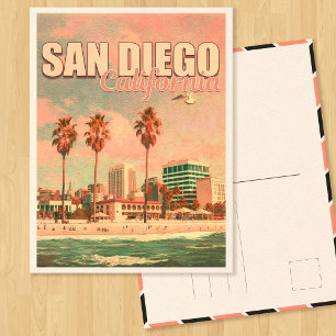 San Diego California Vintage Souvenirs 1950-talet Vykort