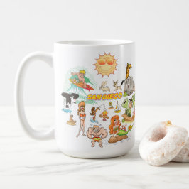 San Diego California White Kaffemugg