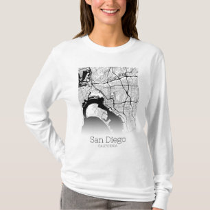 San Diego City Karta T Shirt