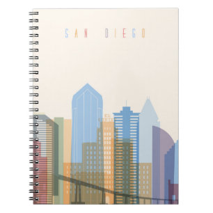 San Diego City Skyline Anteckningsbok