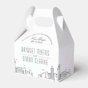 San Diego   City Skyline Bröllop Presentaskar