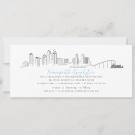 San Diego City Skyline Coronado bröllopsinbjudan Inbjudningar