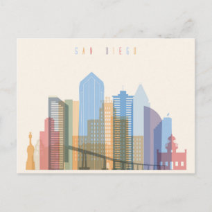 San Diego City Skyline Vykort
