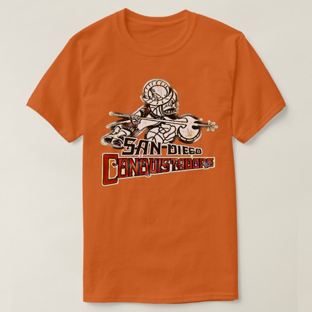 San Diego Conquistadors Basketball T Shirt (Design framsida)