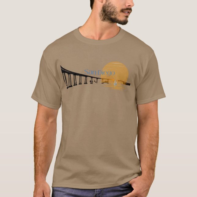 San Diego Coronado Bridge T Shirt (Framsida)