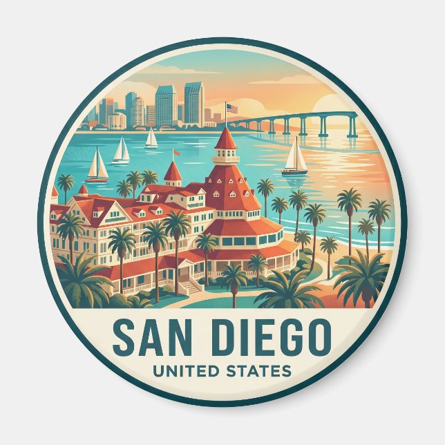 San Diego Coronado Kalifornien Magnet (Framsidan)