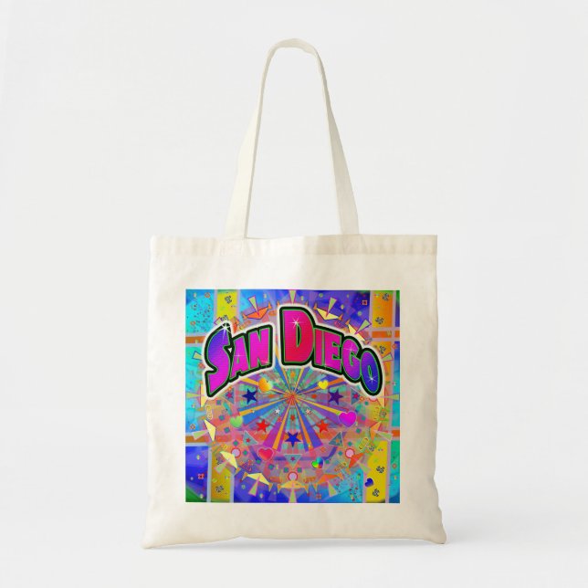 San Diego Cosmic Unity Tote Bag Tygkasse (Framsidan)