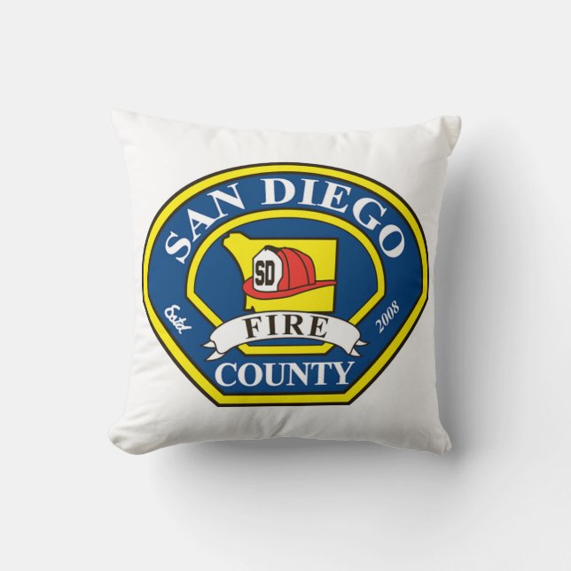 San Diego County brandkår Kudde (Framsida)