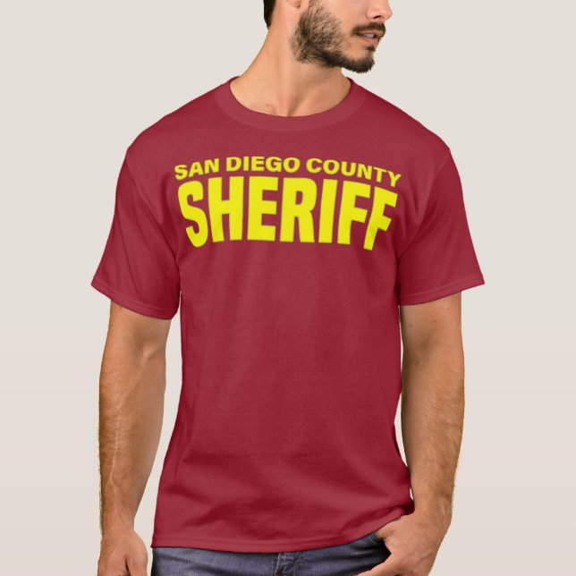 San Diego County California sheriff Deputies T Shirt (Framsida)