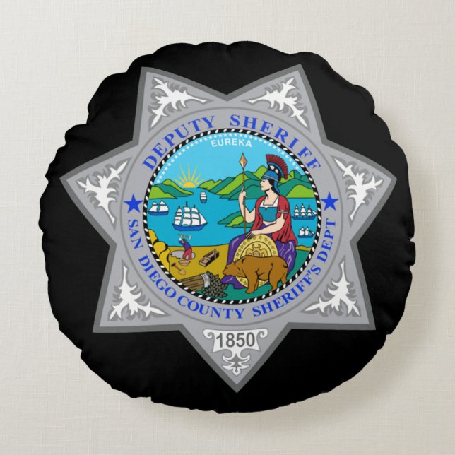 San Diego County Sheriffs avdelning Rund Kudde (Framsidan)