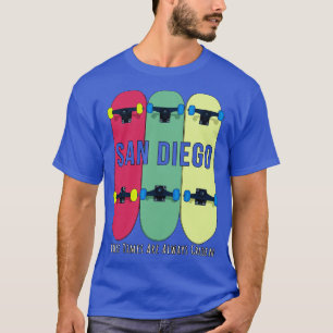 San Diego där Times alltid är Golden Skateboard T Shirt