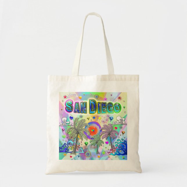 San Diego Deep Dream Tote Bag Tygkasse (Framsidan)
