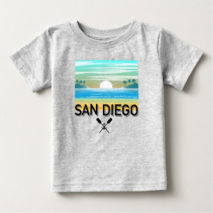 San Diego Design - Baby Finstickad T-Shirt