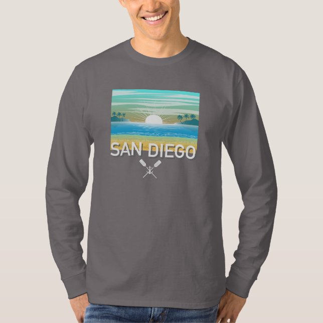 San Diego Design - Basic Långärmad T-Shirt (Framsida)