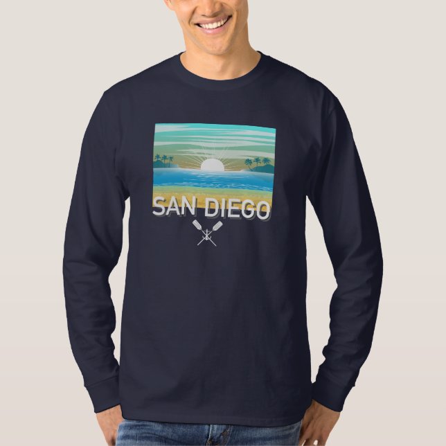 San Diego Design - Basic Långärmad T-Shirt (Framsida)