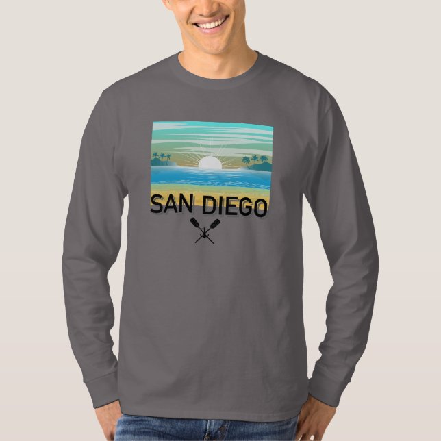 San Diego Design - Basic Långärmad T-Shirt (Framsida)