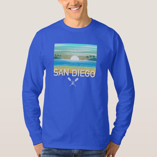 San Diego Design - Basic Långärmad T-Shirt (Framsida)