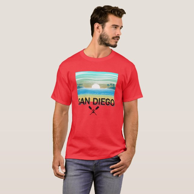 San Diego Design - Basic Mörk T-Shirt (Hel framsida)