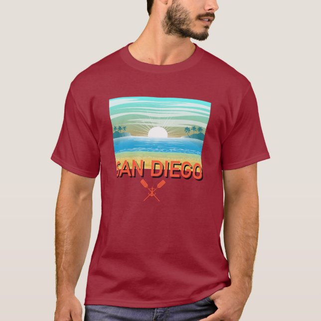 San Diego Design - Basic Mörk T-Shirt (Framsida)