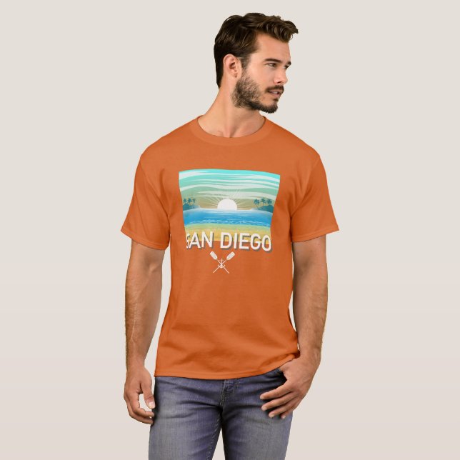 San Diego Design - Basic Mörk T-Shirt (Hel framsida)