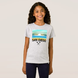 San Diego Design - Flickors T-Shirt i Fin Jersey