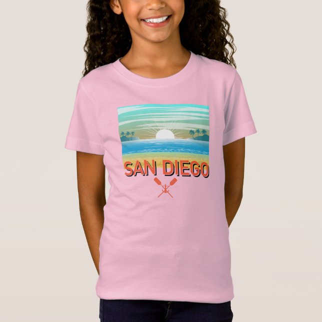 San Diego Design - Flickors tunna bomullströja T Shirt (Framsida)