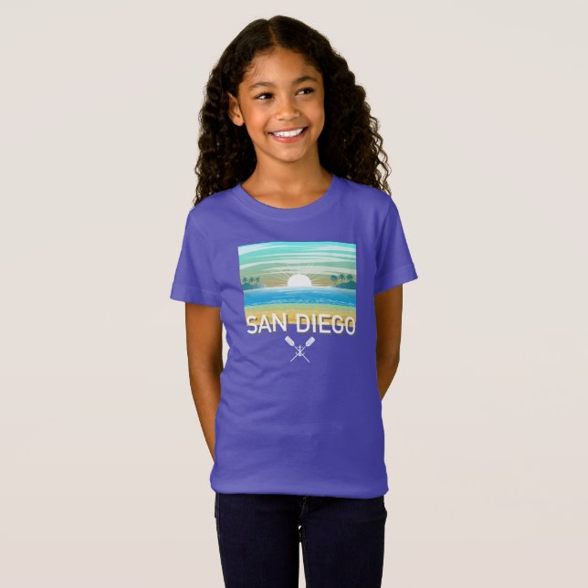 San Diego Design - Girls Bra Jersey T-Shirt (Hel framsida)