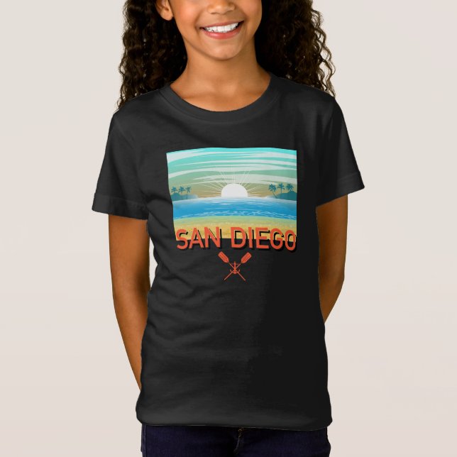San Diego Design - Girls Bra Jersey T-Shirt (Framsida)