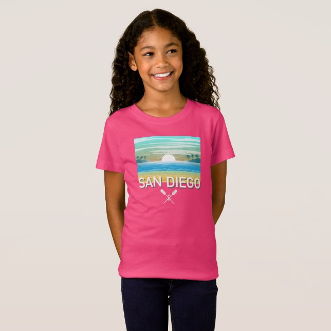 San Diego Design - Girls Bra Jersey T-Shirt (Hel framsida)