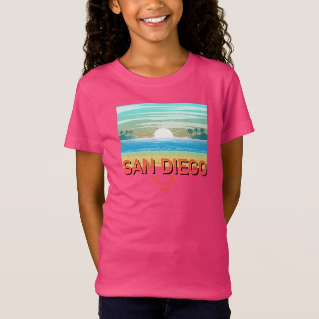 San Diego Design - Girls Bra Jersey T-Shirt (Framsida)