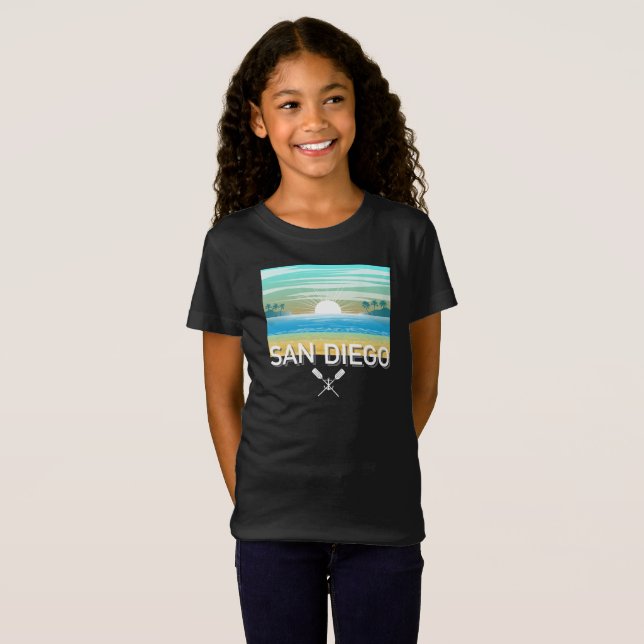 San Diego Design - Girls Bra Jersey T-Shirt (Hel framsida)