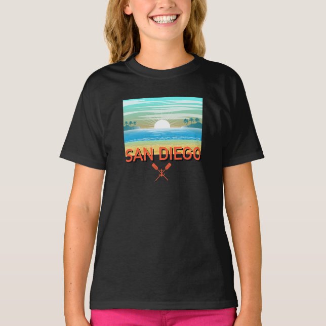 San Diego Design - Girls'Basic T-Shirt (Framsida)