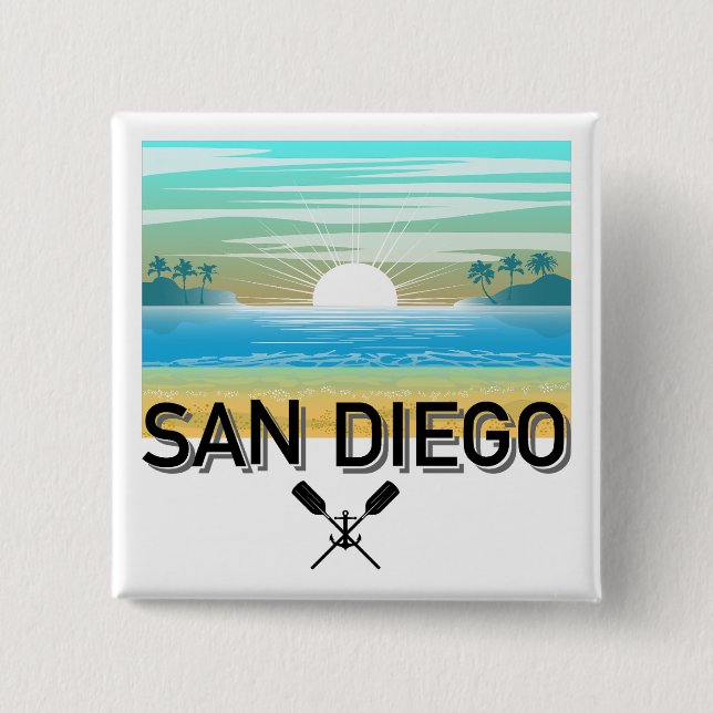San Diego Design - Knappen Kvadratisk Knapp (Framsida)