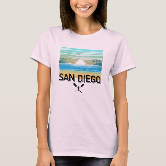 San Diego Design - Kvinnors grundläggande T-Shirt (Framsida)