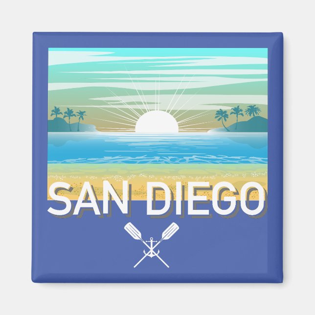 San Diego Design - Square Magnet (Framsidan)