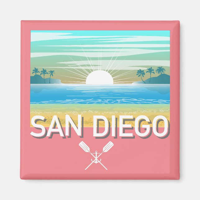 San Diego Design - Square Magnet (Framsidan)