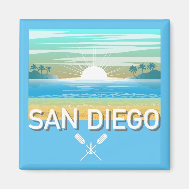 San Diego Design - Square Magnet (Framsidan)